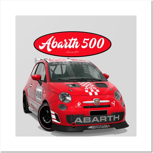 ABARTH 500 498 Wall Art by PjesusArt